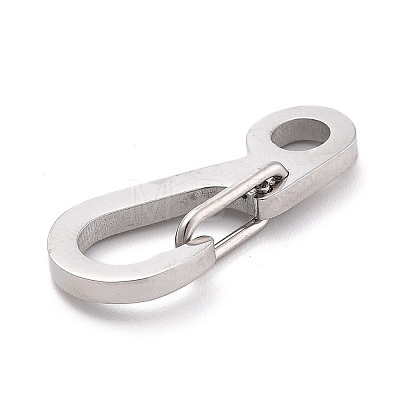304 Stainless Steel Push Gate Snap Key Clasps STAS-B022-05P-1