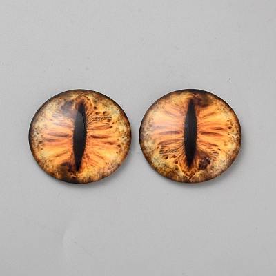 Mixed Animal Eye Pattern Glass Cabochons AJEW-WH0070-08A-1