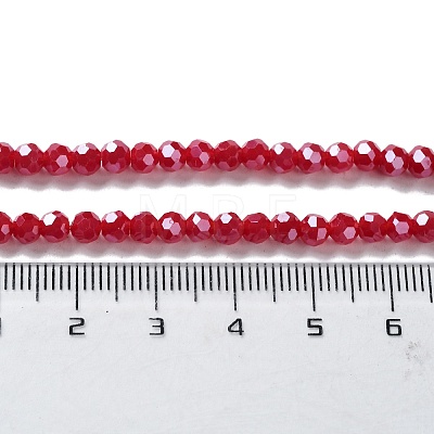 Faceted(32 Facets) Electroplate Glass Beads Strands X-EGLA-R018-4mm-2-1