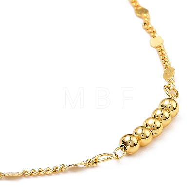 Brass Bar Link Chain Necklaces NJEW-JN02926-1