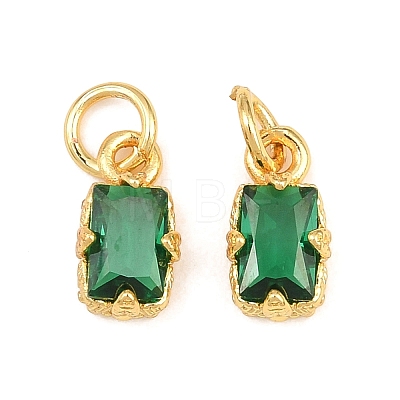 Brass Pave Cubic Zirconia Charms KK-K340-50G-04-1