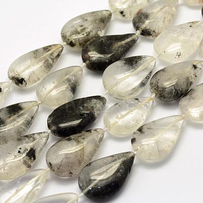 Natural Lodolite Quartz Beads Strands G-G695-15-1