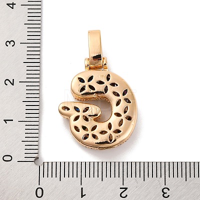 Brass Micro Pave Cubic Zirconia Pendants KK-C076-29G-G02-1