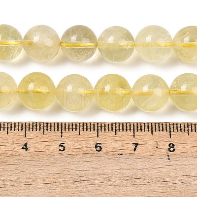 Natural Lemon Quartz(Heated)  Beads Strands G-P596-10mm-01-1