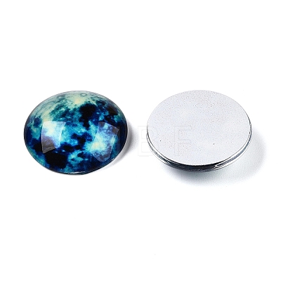 Fluorescent Glass Cabochons GGLA-T004-12C-1