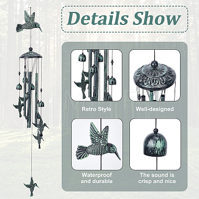 Alloy Wind Chime HJEW-WH0036-34-1