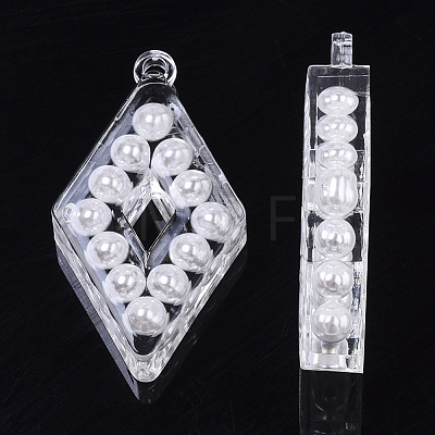 Transparent Acrylic Pendants X-TACR-R146-007-1