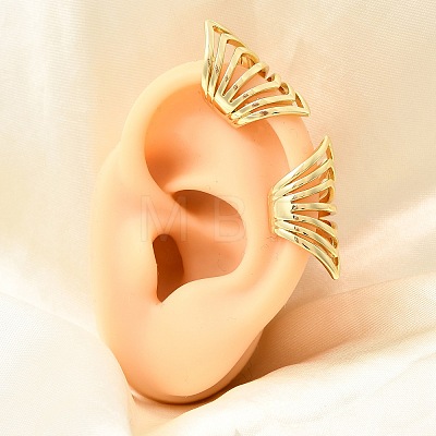 Brass Cuff Earrings EJEW-C186-14G-1