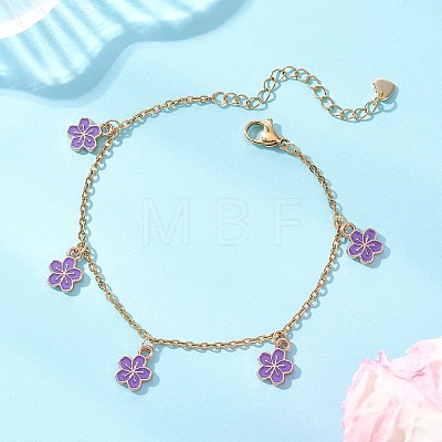 Alloy Enamel Charm Bracelets BJEW-JB13169-03-1