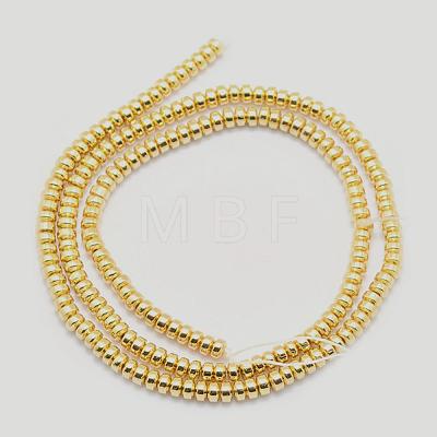 Electroplate Non-magnetic Synthetic Hematite Beads Strands G-L485-04A-G-1