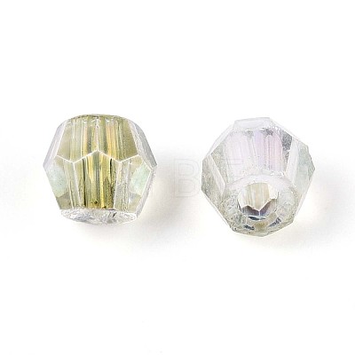 Transparent Spray Painted Glass Beads EGLA-N018-4mm-03-1