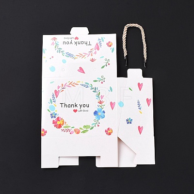 Rectangle Paper Gift Boxes with Handle Rope CON-B010-03A-1