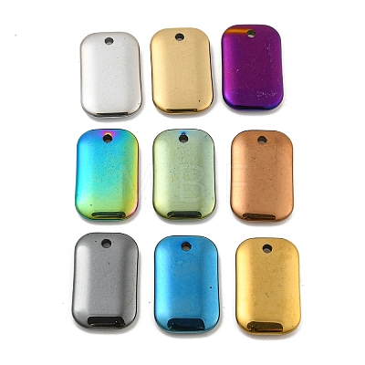 Electroplated Synthetic Non-Magnetic Hematite Pendants G-C136-05-1