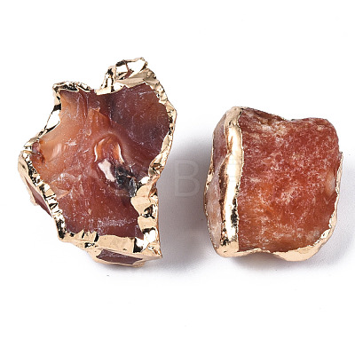 Plated Natural Carnelian Beads G-T133-19-1