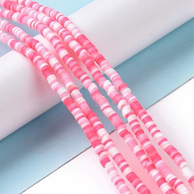 Handmade Polymer Clay Beads Strands CLAY-R089-3mm-006-1