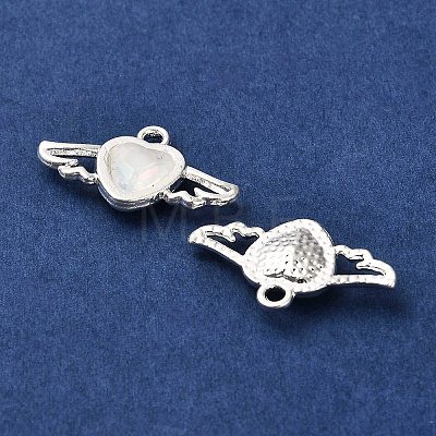 Rack Plating Alloy Rhinestones Pendants PALLOY-D028-04A-S-RS-1