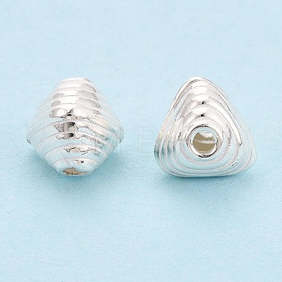 925 Sterling Silver Corrugated Beads STER-N016-127S-1