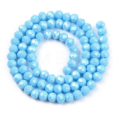 Electroplate Glass Beads Strands EGLA-A034-P10mm-A06-1