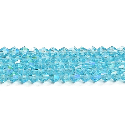 Transparent Electroplate Glass Beads Strands EGLA-A039-T2mm-L20-1