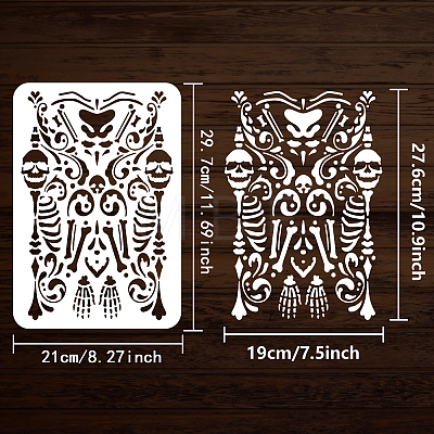 Plastic Drawing Painting Stencils Templates DIY-WH0396-0056-1