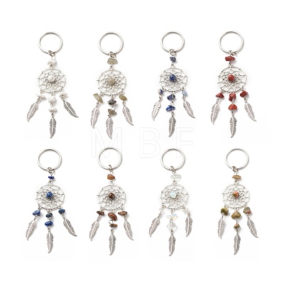 Natural & Synthetic Gemstone Keychain KEYC-JKC00346-1