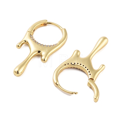 Rack Plating Teardrop Brass Hoop Earrings EJEW-N055-27G-RS-1