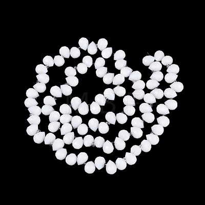 Opaque Glass Beads Strands GLAA-Q116-01A-D01-1