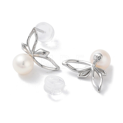 Natural Pearl Stud Earrings for Women EJEW-C083-07C-P-1