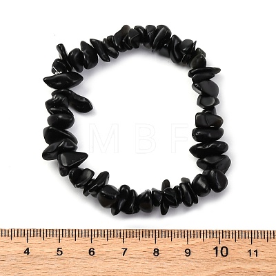 Chip Gemstone Stretch Beaded Bracelets for Kids BJEW-JB06305-1