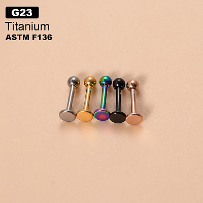 G23 Titanium Round Ball Threadless Labrets WGFD71D-19-1