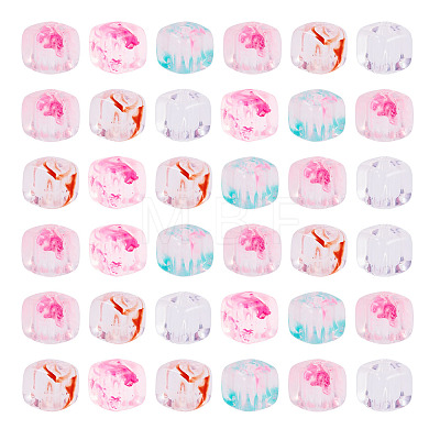 60Pcs Transparent Acrylic Beads OACR-TA0004-88E-1