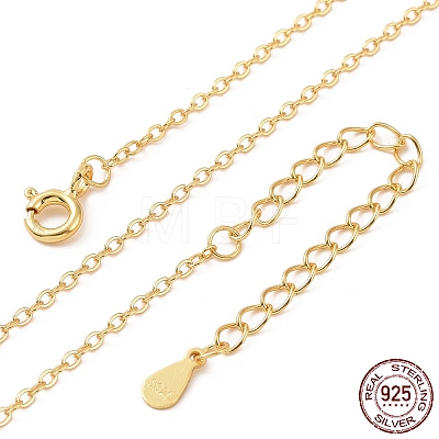 925 Sterling Silver Chain Necklace NJEW-A011-02G-1