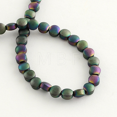 Electroplate Non-magnetic Synthetic Hematite Beads Strands X-G-R259-03F-1