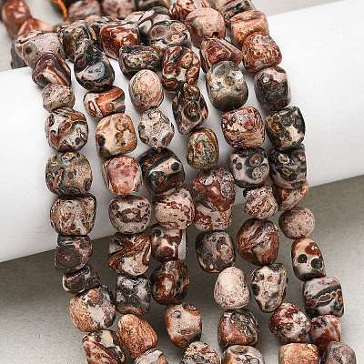Natural Leopard Skin Jasper Beads Strands G-B161-A03-1