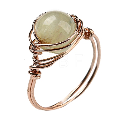 Natural Mixed Stone Round Finger Ring G-Q1002-10RG-1