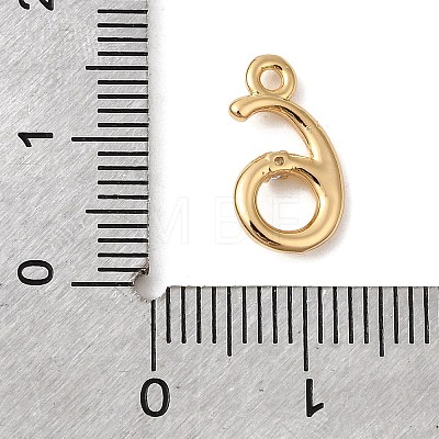 Brass Micro Pave Cubic Zirconia Charms KK-P340-24G-06-1