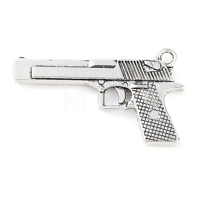 Tibetan Style Alloy Handgun/Pistol Pendants TIBEP-Q043-128-RS-1