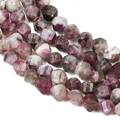 Natural Plum Blossom Tourmaline Beads Strands G-P611-C36-01-1