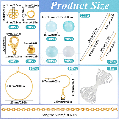 DIY Glass Beaded Bracelets & Earrings Jewelry Making Kit DIY-SP0001-20E-1