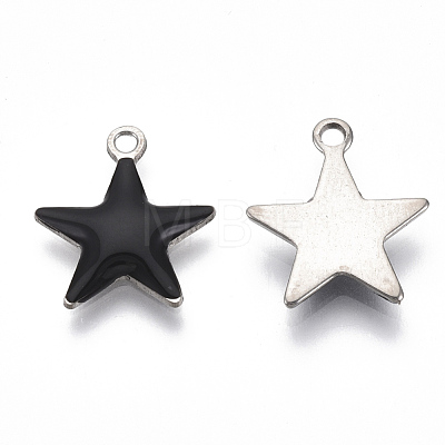 201 Stainless Steel Enamel Charms STAS-N088-14-1