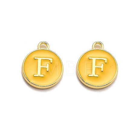Golden Plated Alloy Enamel Charms LS-ENAM-Q437-13F-1