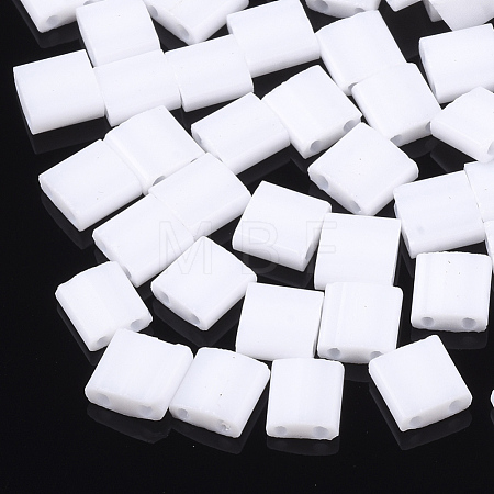 2-Hole Opaque Glass Seed Beads SEED-S023-08A-1