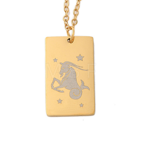 Golden 202 Stainless Steel Constellation Pendants Necklaces NJEW-K380-02G-05-1