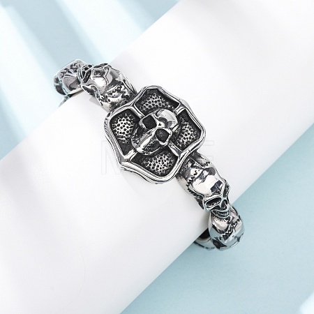 316 Surgical Stainless Steel Cuff Bangles BJEW-C142-01C-AS-1
