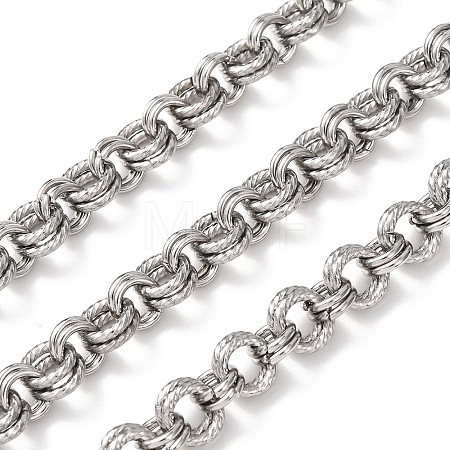 Double Link 304 Stainless Steel Cable Chain CHS-G049-03P-01-1