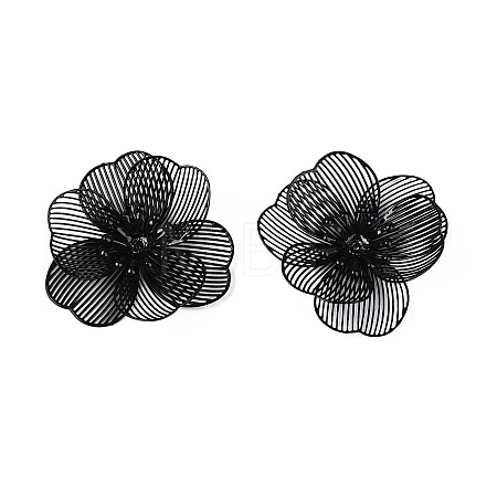 Spray Painted Iron Bead Caps IFIN-N013-05C-1