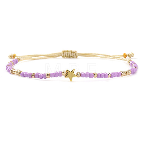 Glass Seed Beads Adjustable Bracelets KO8624-2-1
