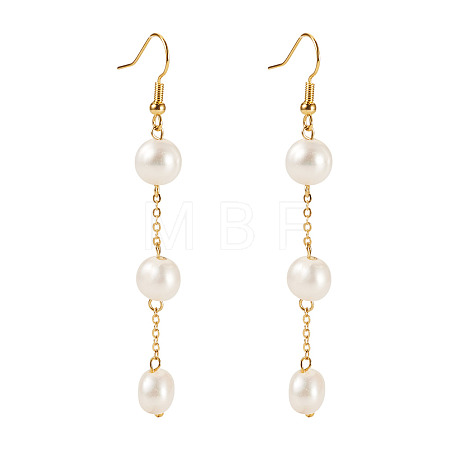 Round Brass Dangle Earrings EJEW-TAC00029-1