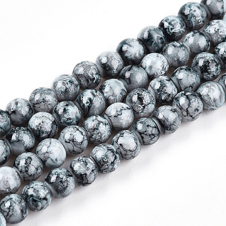 Baking Paint Glass Beads Strands DGLA-N003-4mm-A06-1