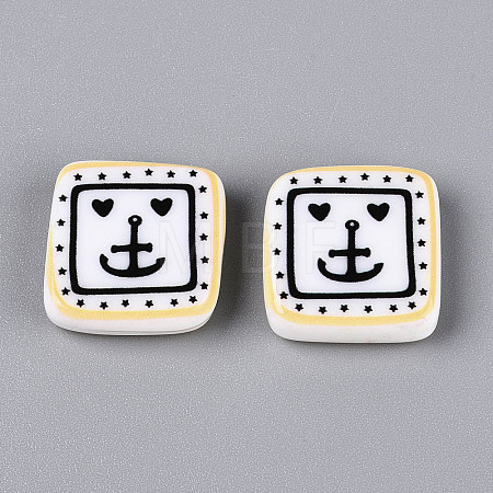 Printed Opaque Resin Beads RESI-N043-10B-1